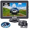 AMTIFO Reversing Camera HD 1080P Car Rear View 4.3 Inch Monitor Kit for Van Caravan Motorhome Easy Installation Number Plate Back Cam Waterproof Clear Night Vision A2 AMTIFO Reversing Camera HD 1080P Car Rear View 4.3 Inch Monitor Kit for Van Caravan Motorhome Easy Installation Number Plate Back Cam Waterproof Clear Night Vision A2
