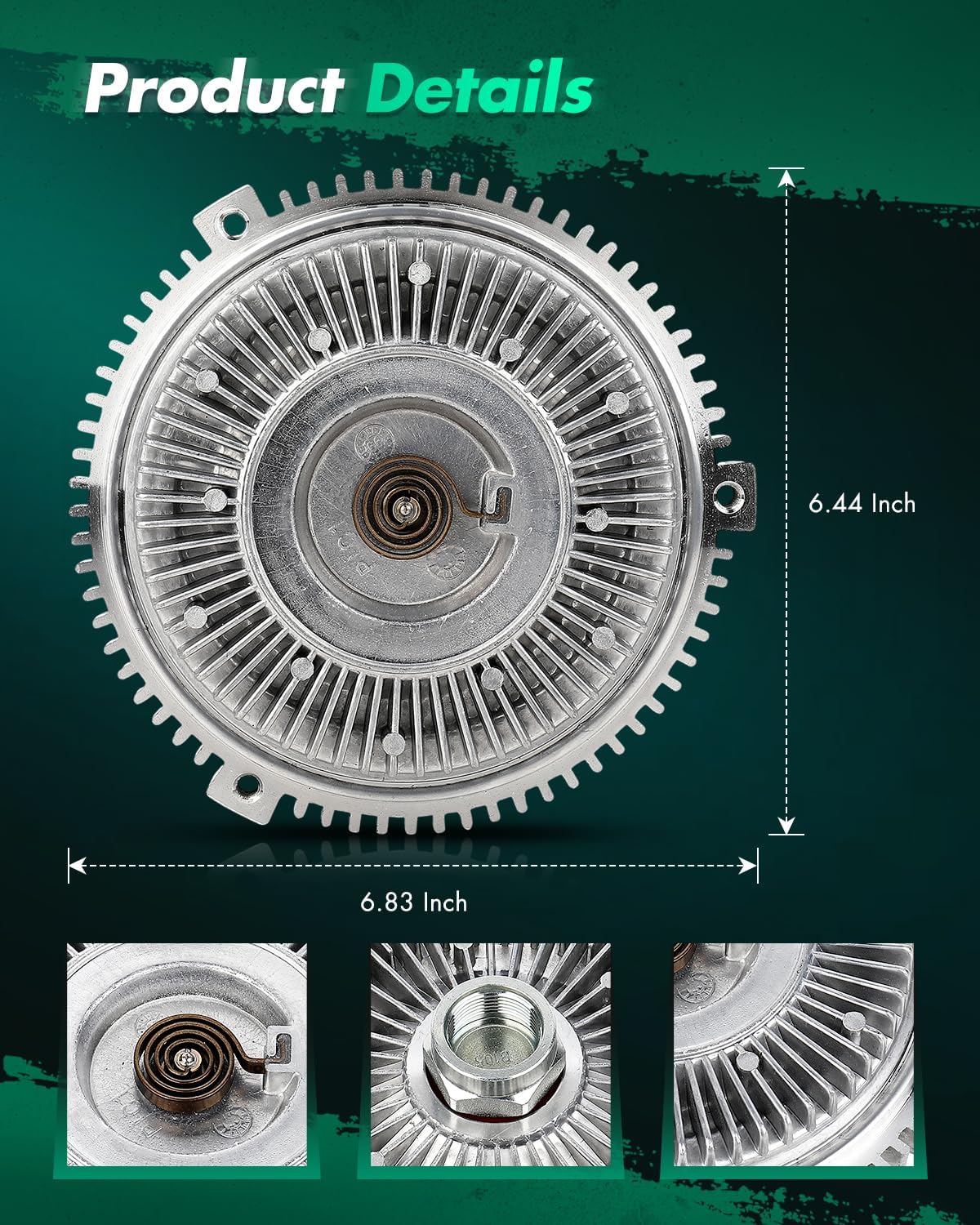 SCITOO Engine Cooling Fan Cluth Compatible with 1994-1995 for 530i 3.0L 1994-1995 for 540i 4.0L 1997-2003 for 540i 4.4L Replace#11521745134 11527502804 326-58094
