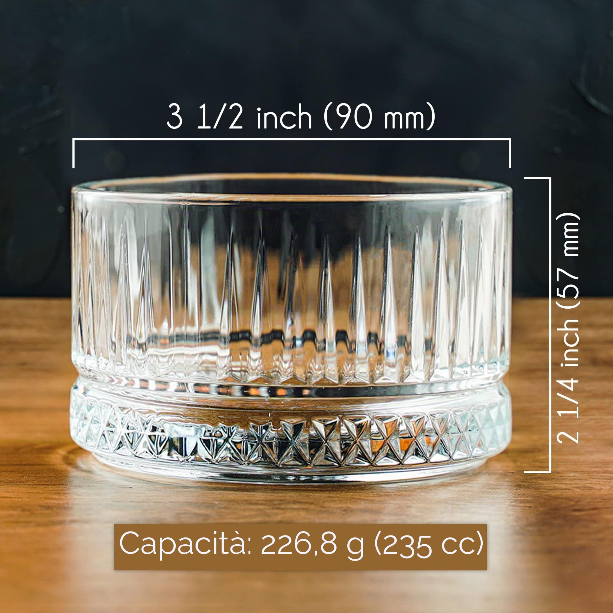CRYSTALIA Qualità Premium Ciotola per Dessert in Vetro, 240ml 100% SENZA PIOMBO Coppe Gelato, Bicchieri, Coppette per Budini e Snack