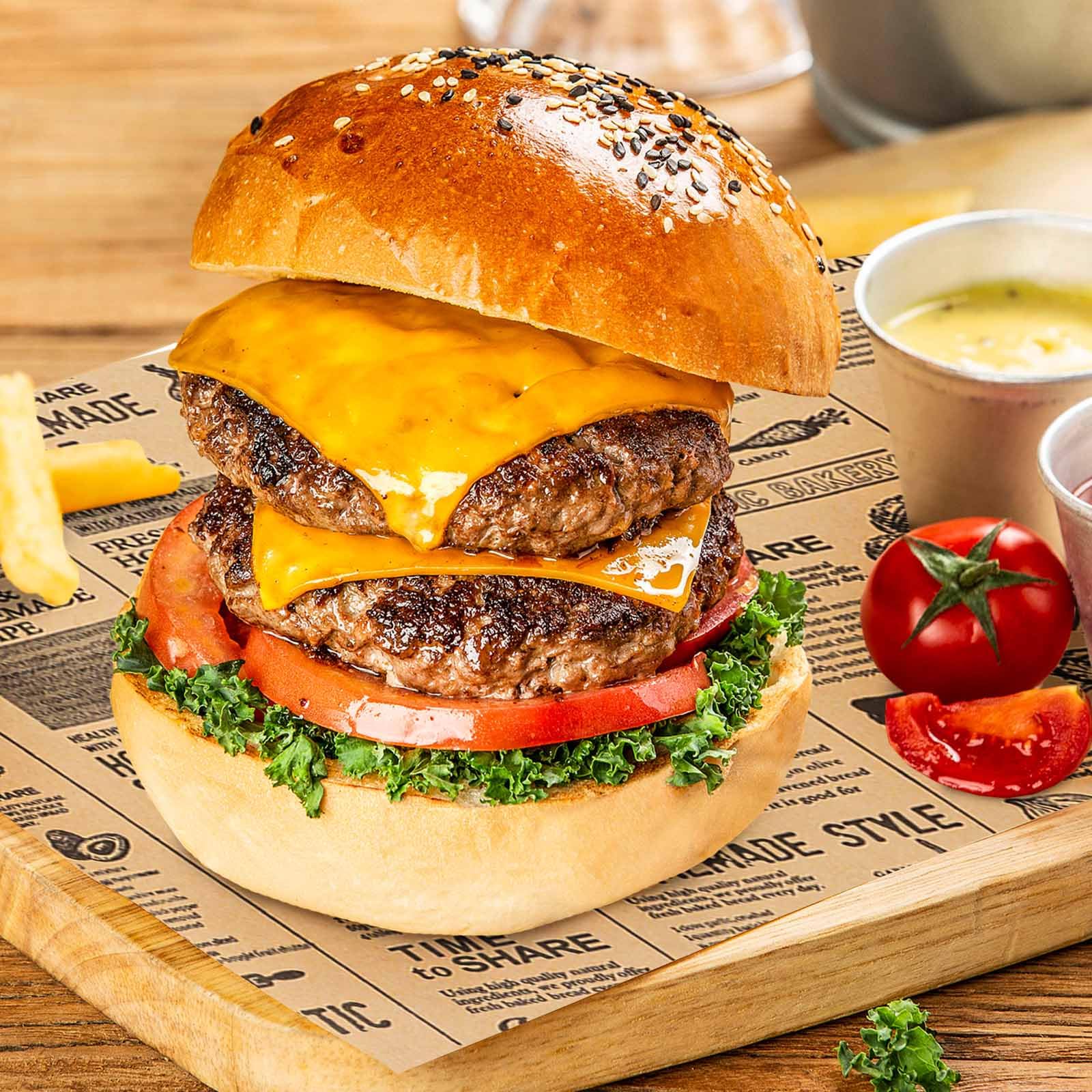 100 Feuilles Papier Emballage Alimentaire 38x28cm Papier Journal