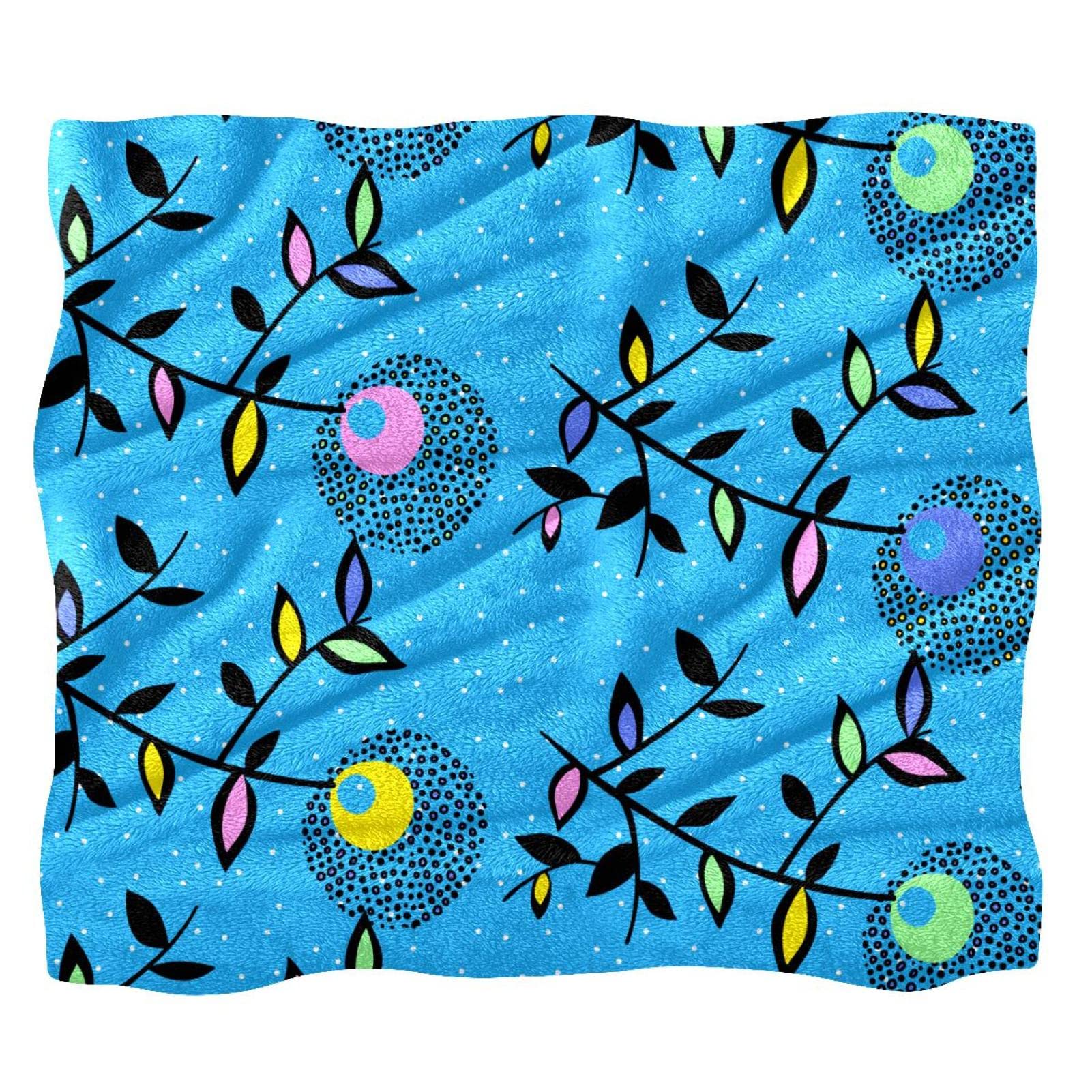 Couverture polaire pissenlit floral fluo douce contre le froid