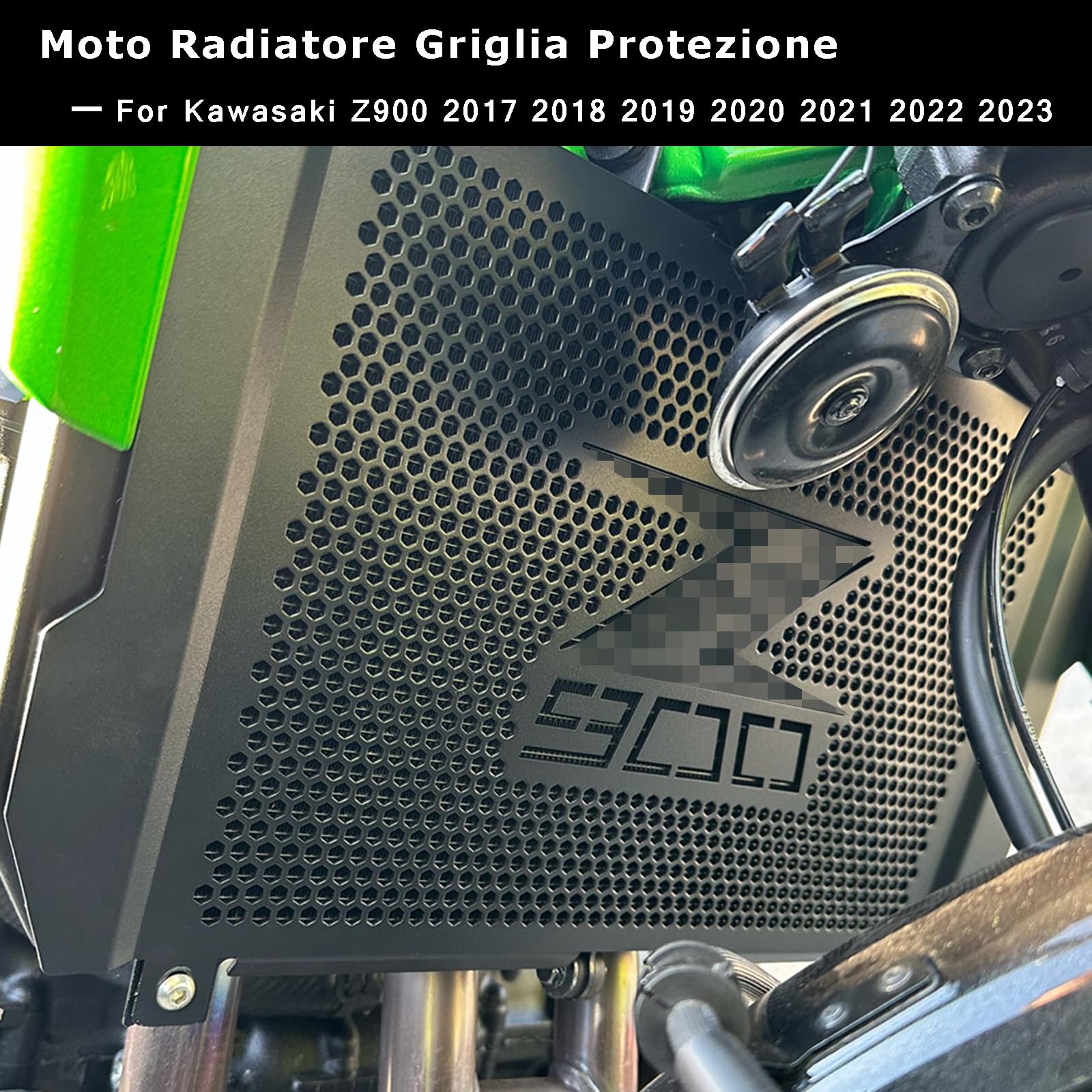 Grille Protection Calandre Radiateur Moto Z900 2017-2024 - Noir Robuste En Aluminium