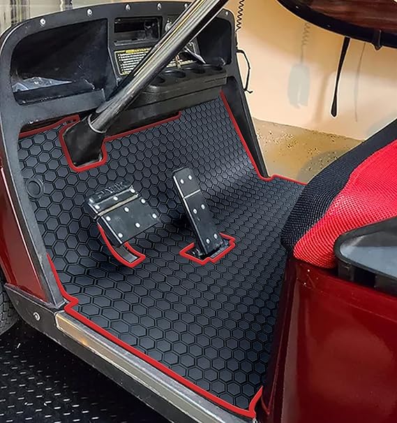 Matericuo Golf Cart Floor Liner Mat Full Coverage Custom Fit for EZGO