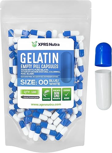 Miniatura 11 de XPRS Nutra Tamaño 00 cápsulas vacías – 5000 cápsulas vacías de gelatina – Cápsulas de píldoras vacías expresas – Relleno de cápsulas de bricolaje