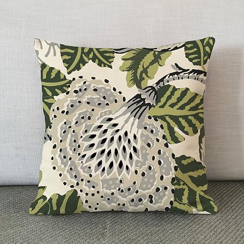 Vista 83 de ArogGeld Chinoiserie - Fundas de almohada escénicas asiáticas, estilo asiático, funda de almohada azul y verde Kelly, funda de cojín para decoración