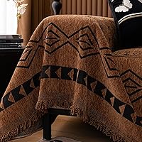 Vista 293 de VClife funda boho de sofá de felpilla para sofá seccional, funda antideslizante para sofá de 2 plazas, protector para mascotas con borlas, funda