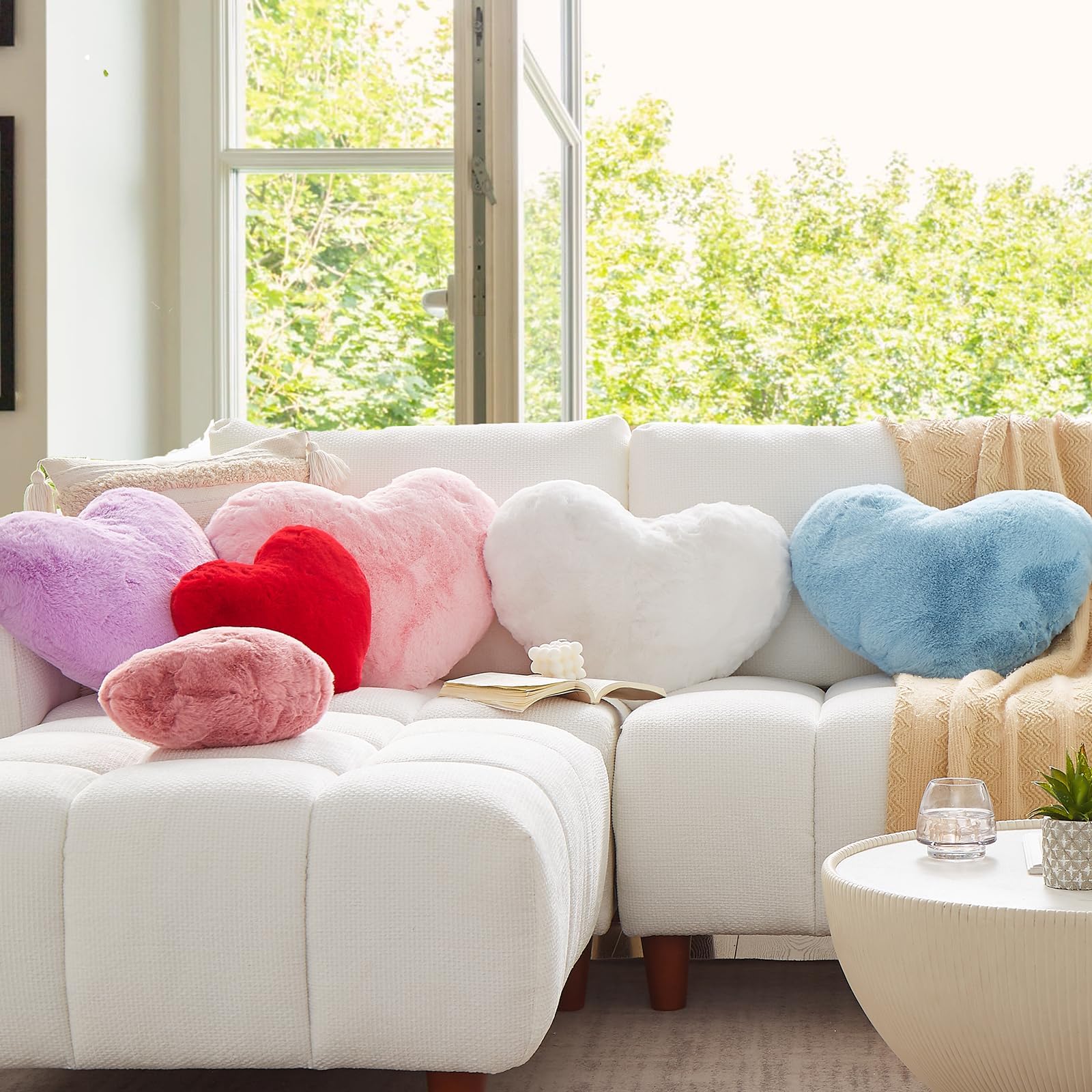 Oreiller Cœur En Peluche 40 CM Rouge - Coussin Décoratif Saint-Valentin Cadeau Amour