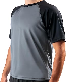 Kanu Surf Mens Short Sleeve UPF 50 Swim Shirt Rash Guard Sun Shirt (Regular & Extended Sizes)