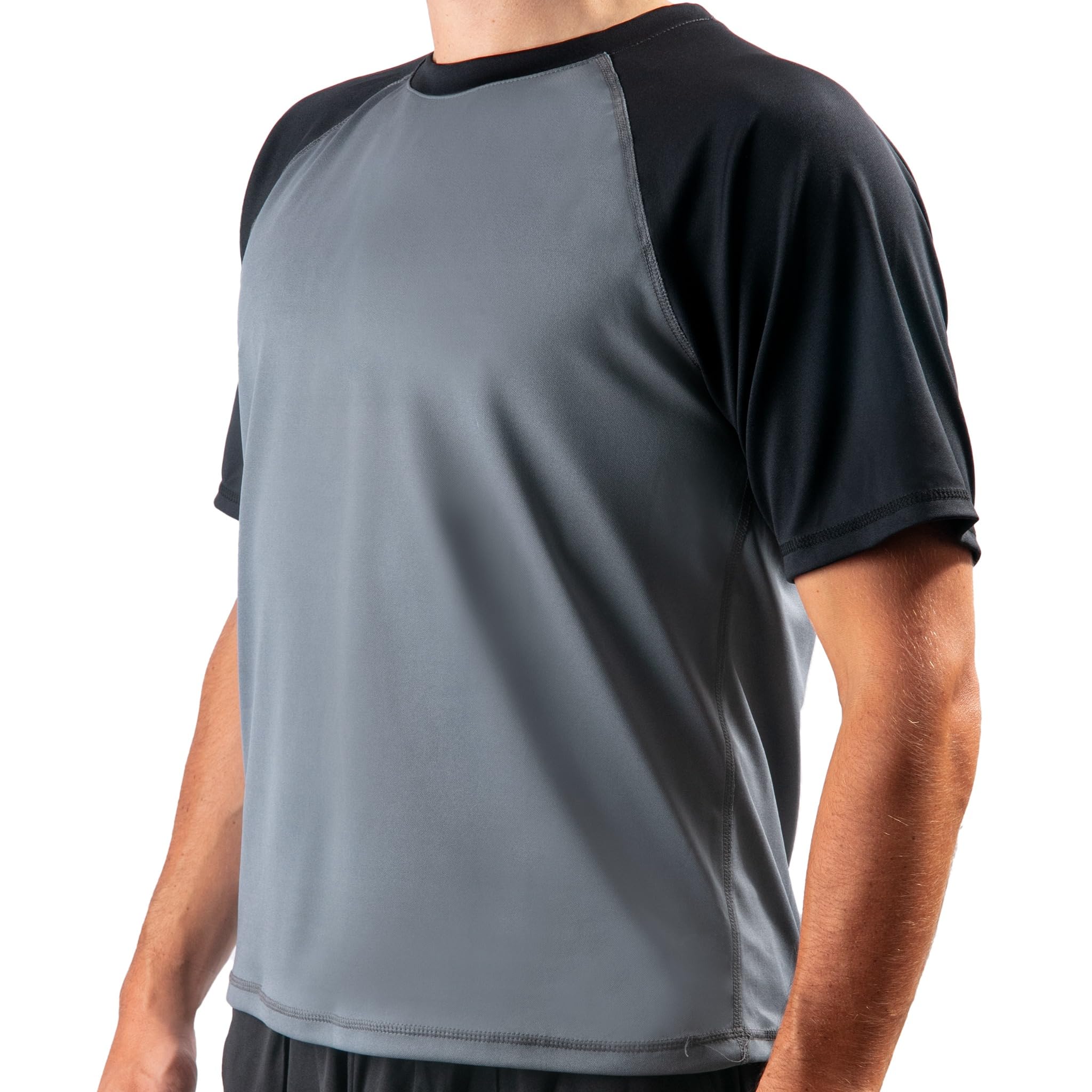 Kanu Surf Men's Contrast Rashguard UPF 50+ Swim Shirt