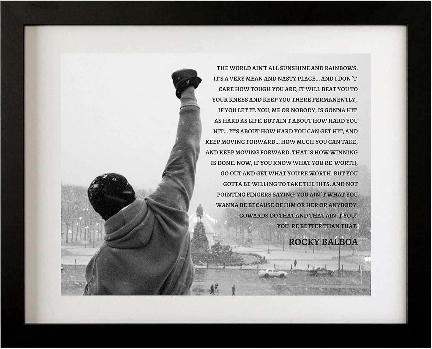 Buy Rocky Balboa Picture Print Motivational Wall Art Office Decor Framed Artwork Gifts