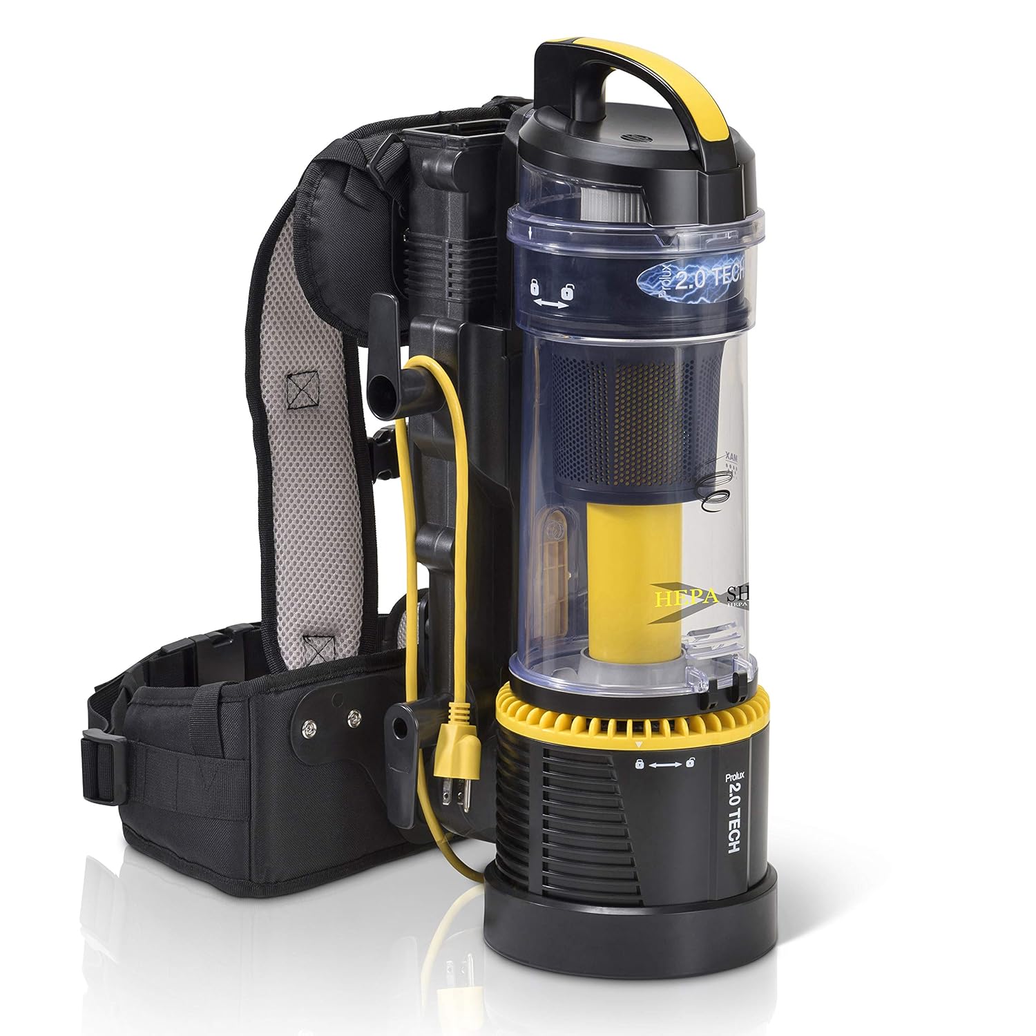 Prolux 2.0 Lightweight Commercial Bagless Backpack Vacuum Cleaner w/ Dual HEPA Shield Filtration: Industrial & Scientific