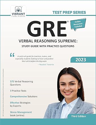 GRE Verbal Reasoning Supreme Study Guide with Practice Questions