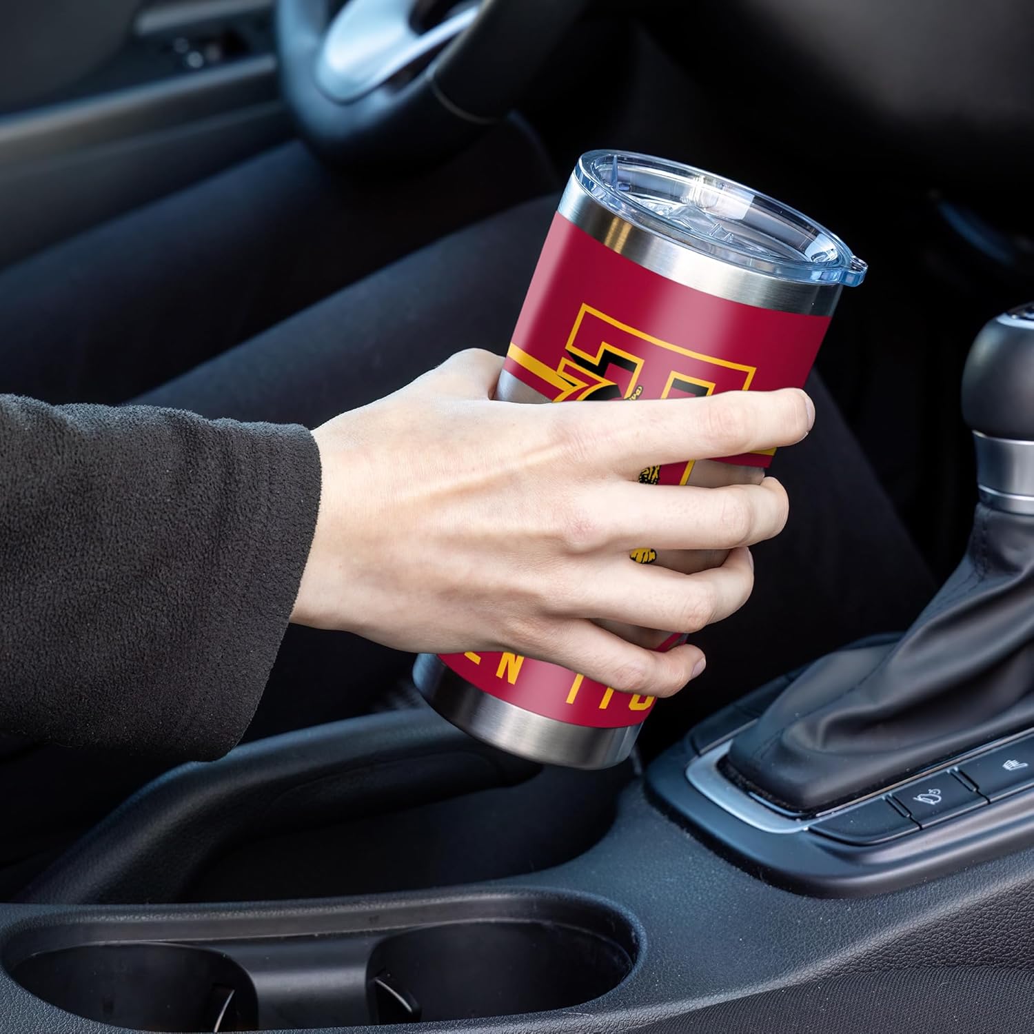 Rico Industries NCAA Tuskegee Golden Tigers Standard 20oz Stainless Steel Tumbler with Lid - Great For Coffee, Tea, Water or Cocktails