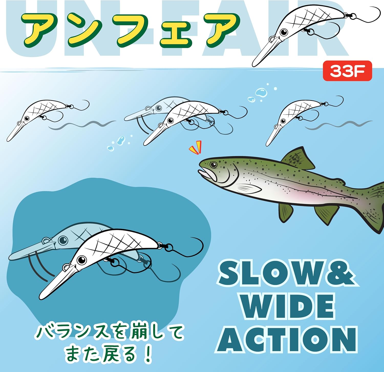 Lucky Craft Unfair 33F FISHING Lure
