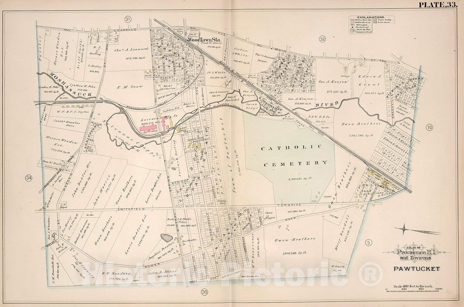 Pawtucket Ri Plat Maps Amazon.com: Historic Map : Pawtucket (R.i.), City Atlas Map, Plate 33.  Atlas Of Providence, R.i. And Environs, Pawtucket. 1882 - Vintage Wall Art  - 67In X 44In: Posters & Prints