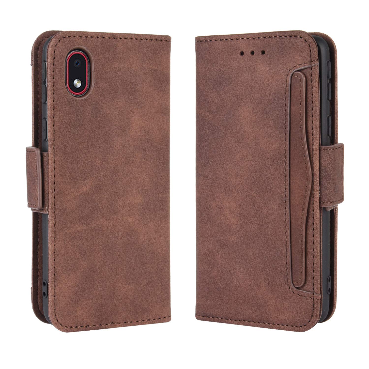 Case for Samsung Galaxy M01 Core Case Cover,Case for Samsung SM-M013F/DS Galaxy M01 Core 2020 Case Flip Pu Leather Cover Brown