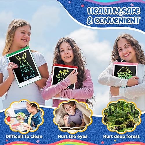 Miniatura 4 de Tableta de escritura LCD de 10 pulgadas tablero de garabatos juguete electrónico pantalla colorida almohadilla de dibujo para niños tabletas de