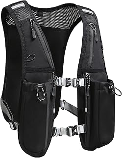 Gesponserte Anzeige – Lauf-Trinkweste für Damen und Herren. Reflektierend, 8 Taschen, schnell trocknend, 1.5L, Verstellbar...