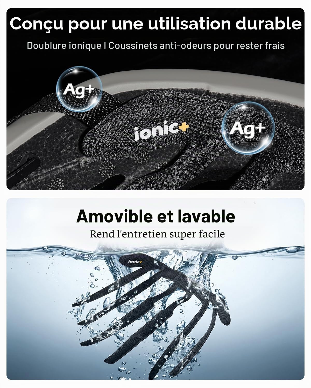 Odoland Casque Vélo Route pour Homme Femme Adulte, Casque de Cyclisme Réglable VTT & VTC, Anti-Odeurs avec Slot pour Lunettes de Soleil, pour Sortie à Vélo, Trajet Quotidien, Balade Loisir