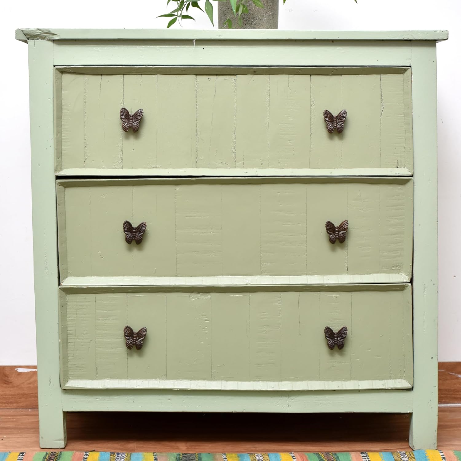 Indian Shelf 6 Piece Butterfly Modern Dresser Handles Drawer Knobs Cabinet Pulls Decorative Home Look Iron