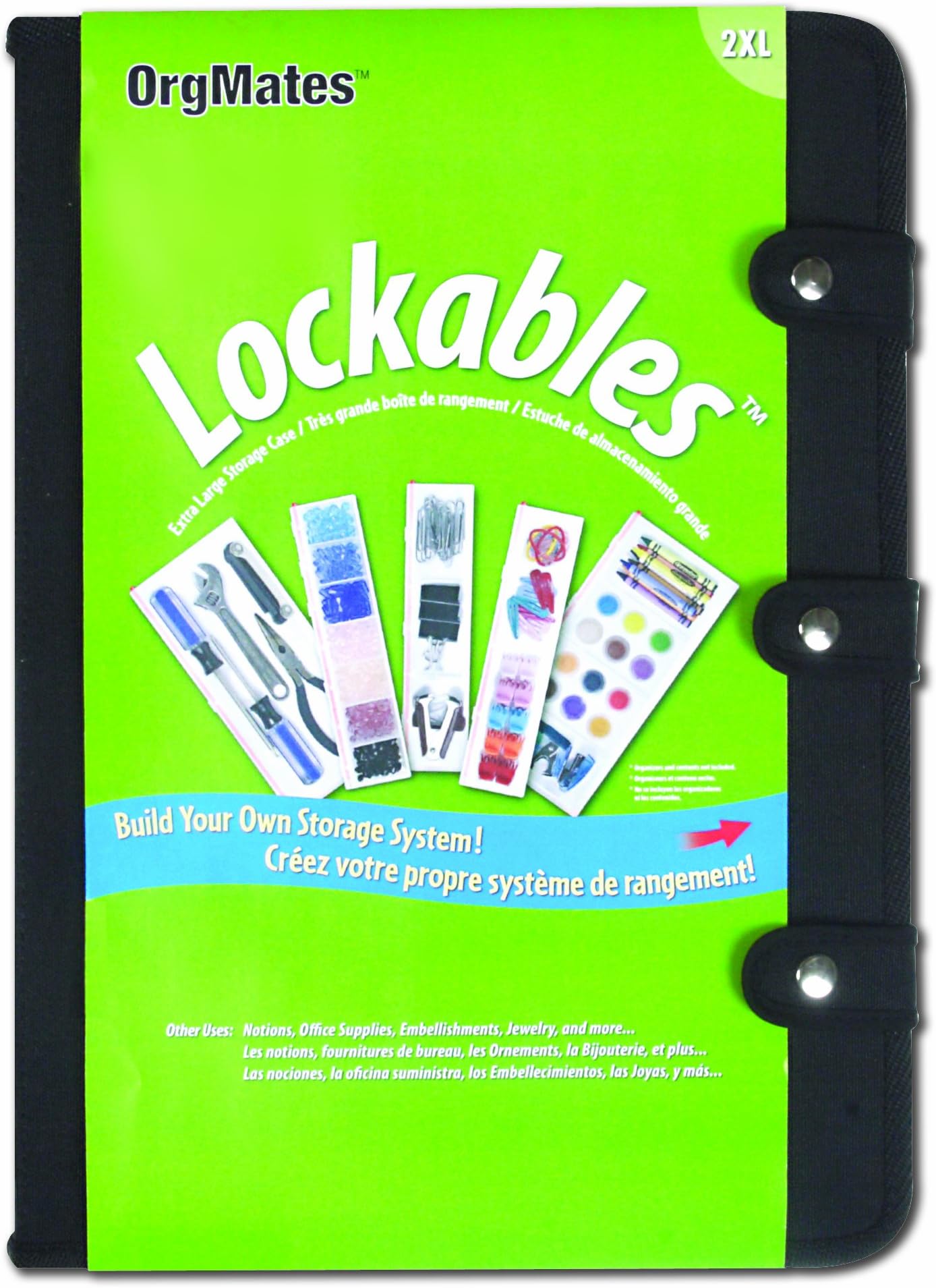 OrgMates XL Double Side Lock Empty Storage Case