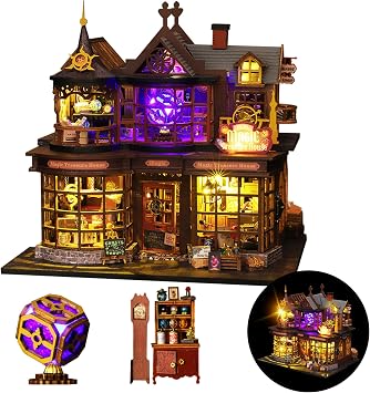 DIY Miniature House Kit Dollhouse Kit for Adults to Build Mini Magic House | Mini House Kit with LED, Model Building Diorama Kits, Ideal Gifts for Birthday ChristmasMagic Treasure House