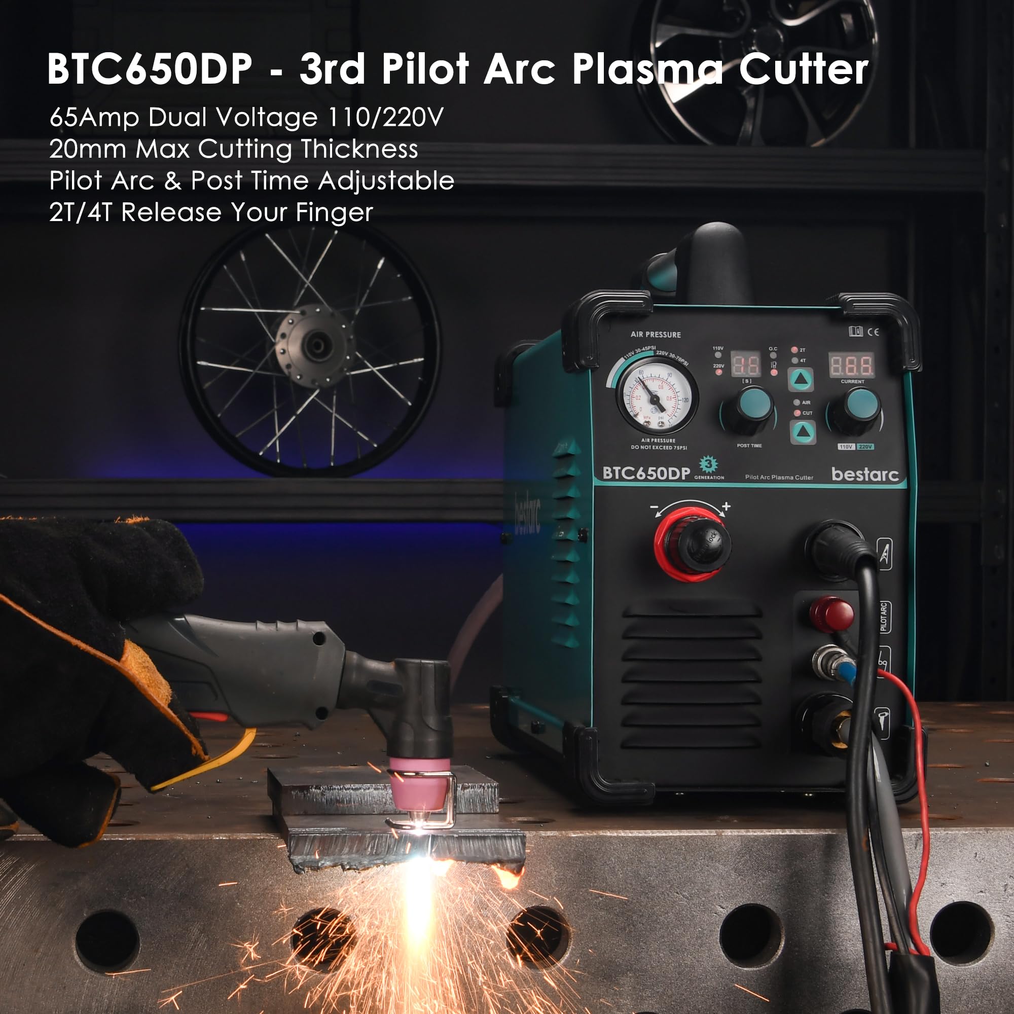Snapklik.co : Bestarc Plasa Cutter, Non Touch Pilot Arc Air Sensor Technology 65Aps Cutter