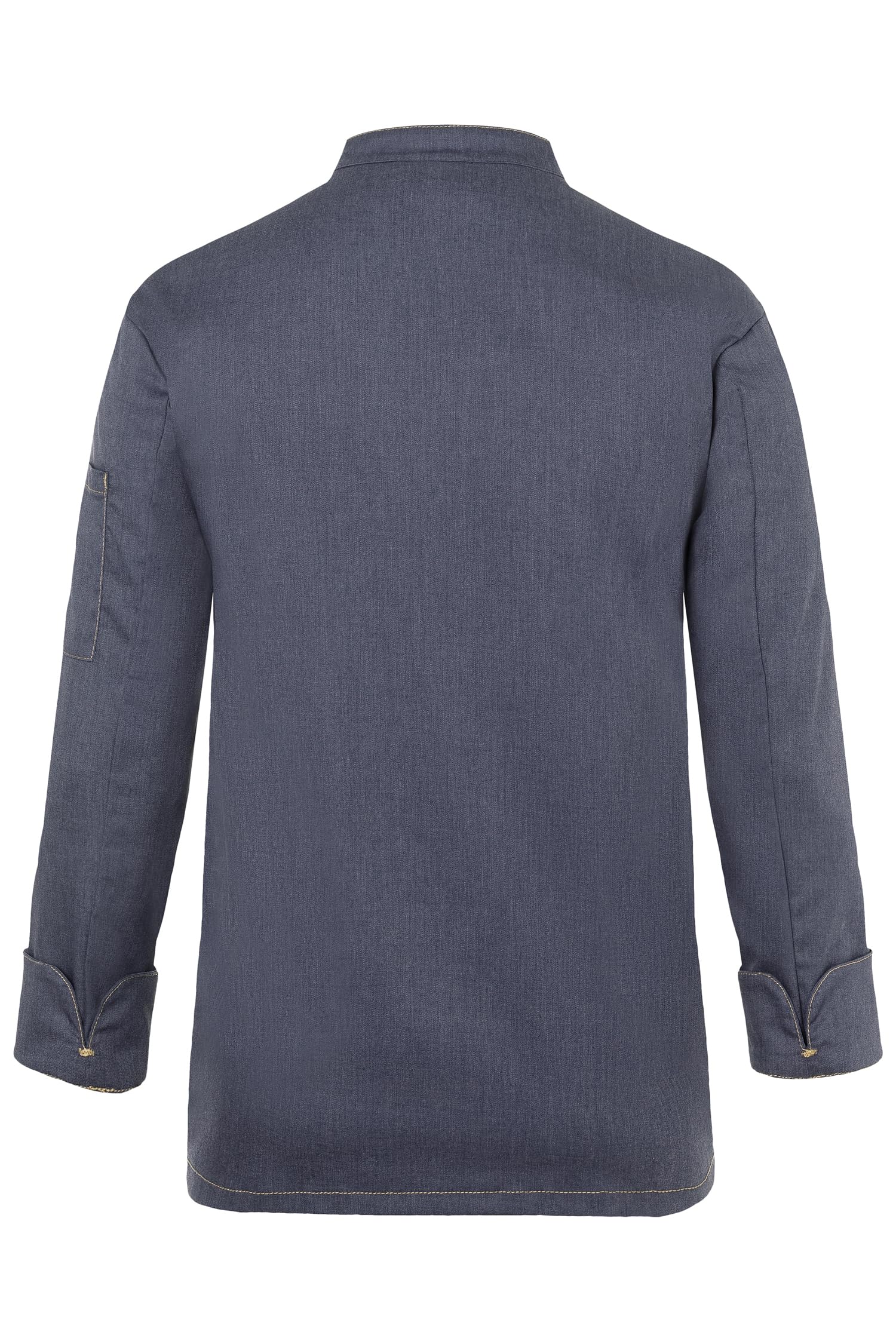 Karlowsky Herren Kochjacke Jeans-Style Druckknöpfe Stehkragen 65% Polyester/35% Baumwolle