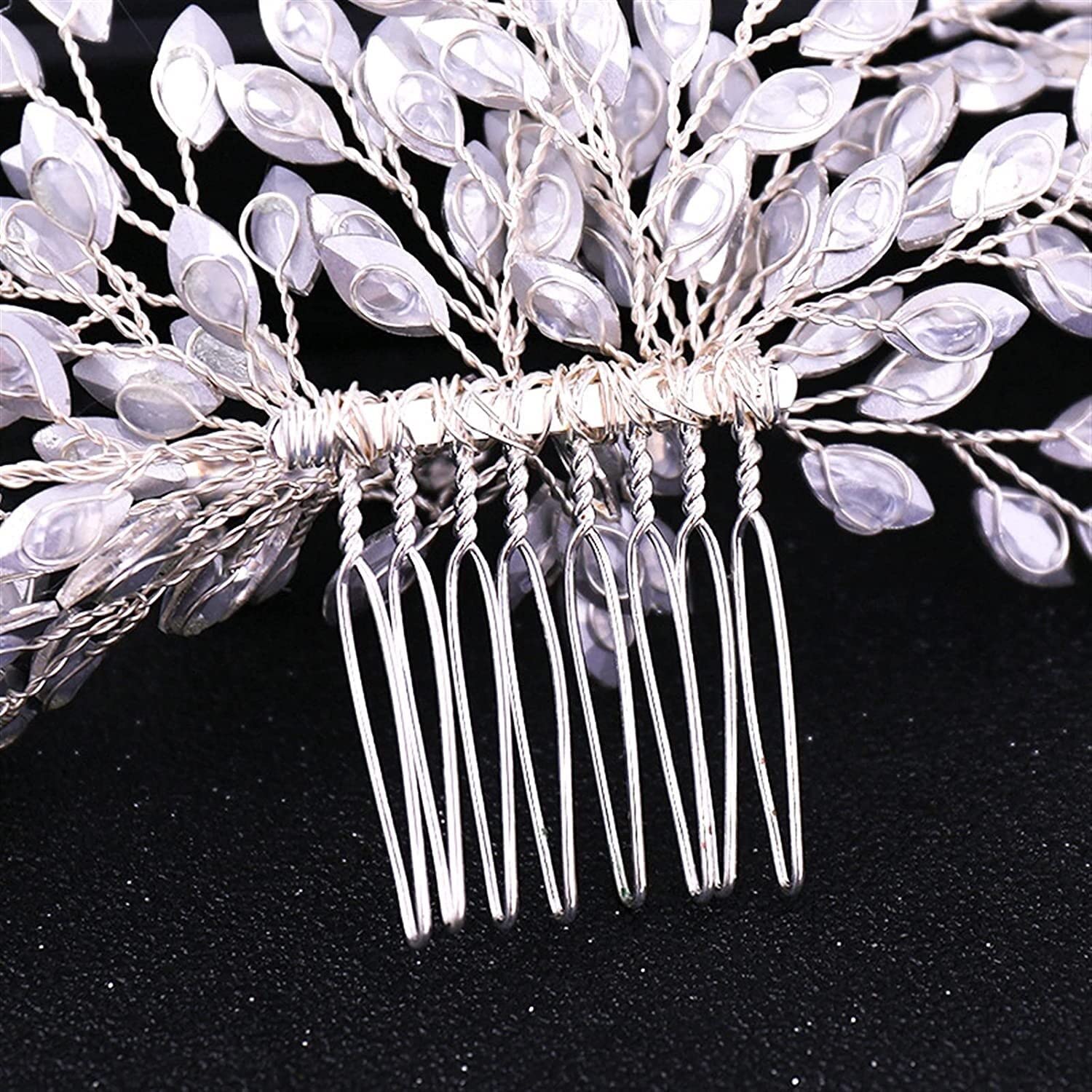 Pettini Laterali Donna Pettini per Capelli Fasce per Capelli da Sposa Accessori per Capelli da Sposa Pettine per Capelli in Cristallo Floreale Fascia per Capelli Pettinini Fermacapelli(Pink)