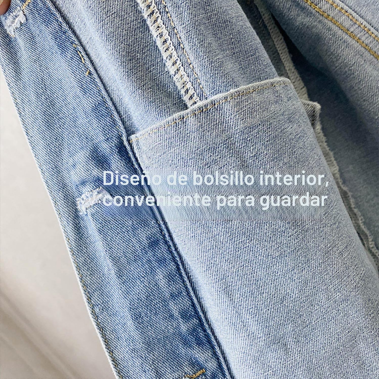 Chaqueta Vaquera Mujer Oversize Casual Trucker Chaqueta Vaquera con Bolsillos Abrigo Entretiempo Primavera Otoño