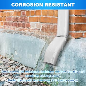 Gutter Downspout Leader Style A Elbow (Offset 3) 2x3 White S-Shape