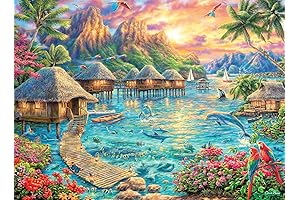 Buffalo Games Chuck Pinson Tropical Oasis 1000-Piece Jigsaw Puzzle