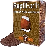 ReptiEarth Fluffy Coconut Fiber Reptile Bedding - 36 Quart Organic Substrate for Bioactive Snake, Lizard, Tarantula Terrariums