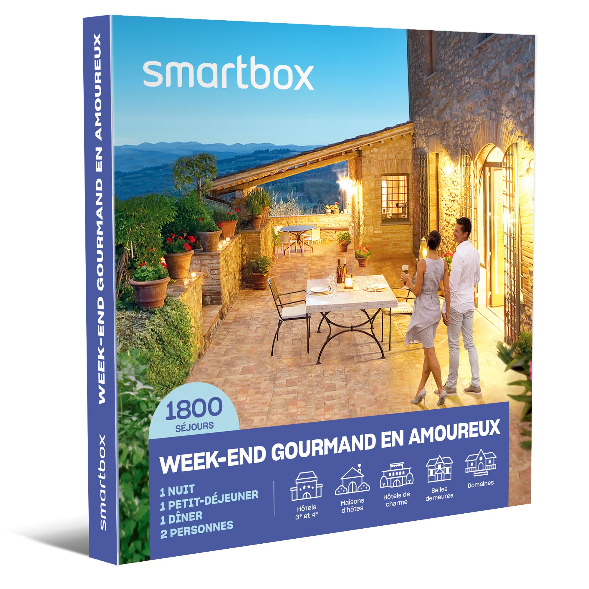 Smartbox Coffret cadeau Sejour gourmand de 2 jours avec diner ou degustation de vin Idee...