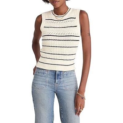 Madewell Tipped Stitch Femme Ellis Vest Women