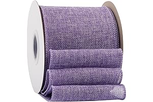 Lt. Purple Burlap Wired Ribbon, 4 inch x 20 Yards Roll -...