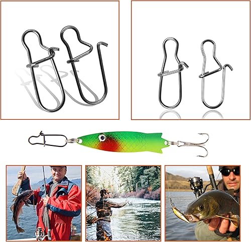 Miniatura 5 de Duo Lock - Kit de pesca de acero inoxidable para pesca de alta resistencia, broches y clips de pesca de alta resistencia, kit de aparejos para agua