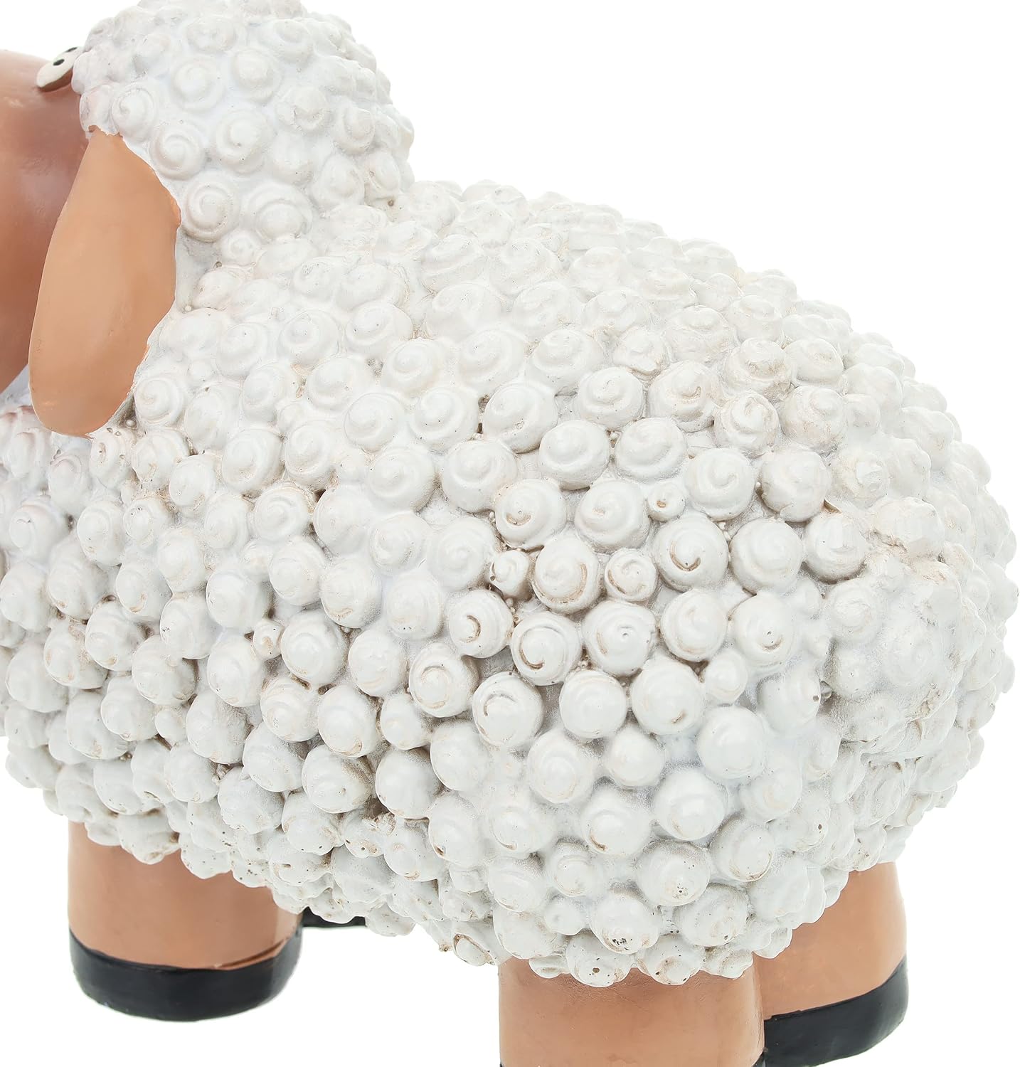 Relaxdays Garden Decoration Sculpture Sheep HWD: 15.5x20x11 cm, Weatherproof,, for Indoors and Outside, White