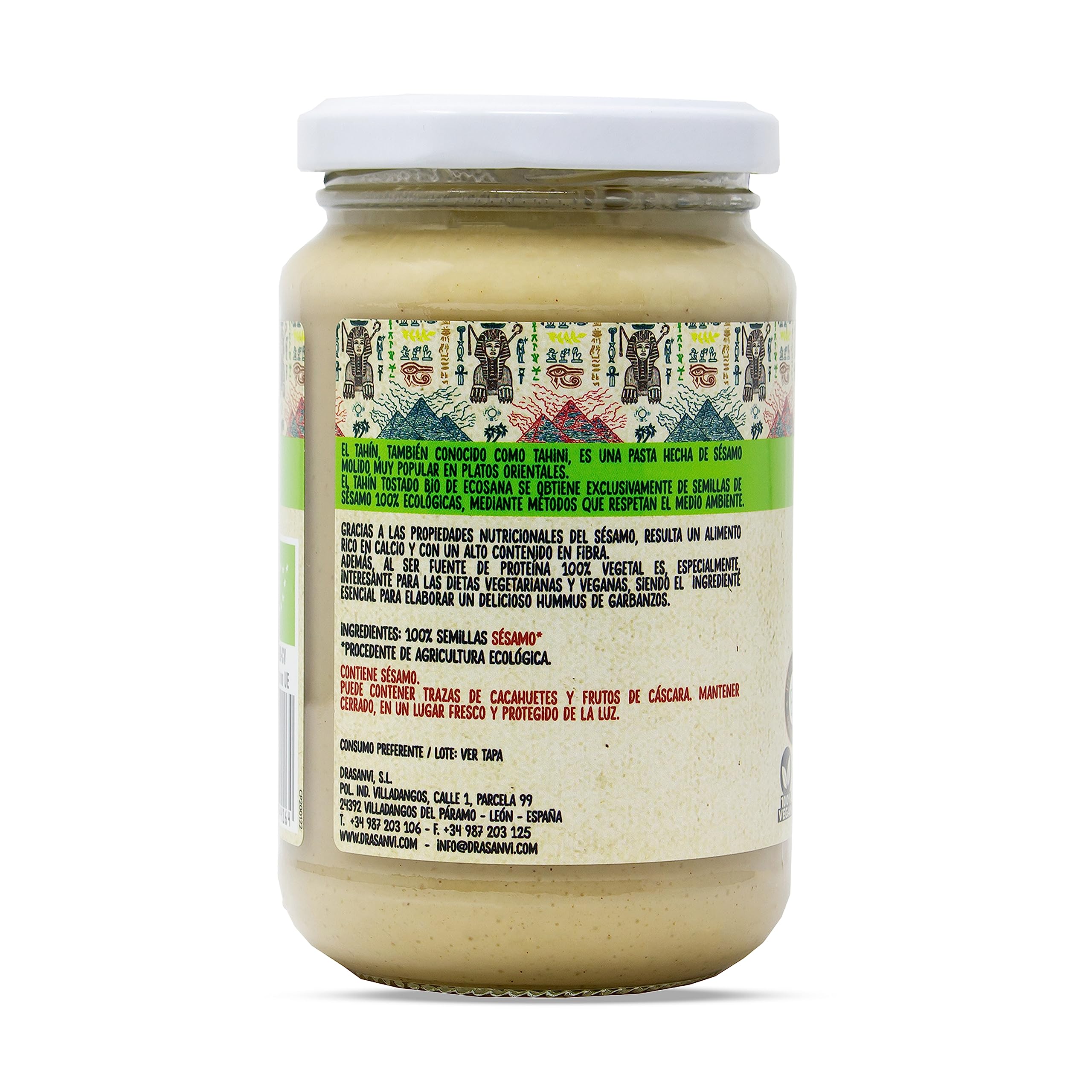 Ecosana TAHÍN Certificado Bio by DRASANVI - Vegano - SIN Gluten - 350g