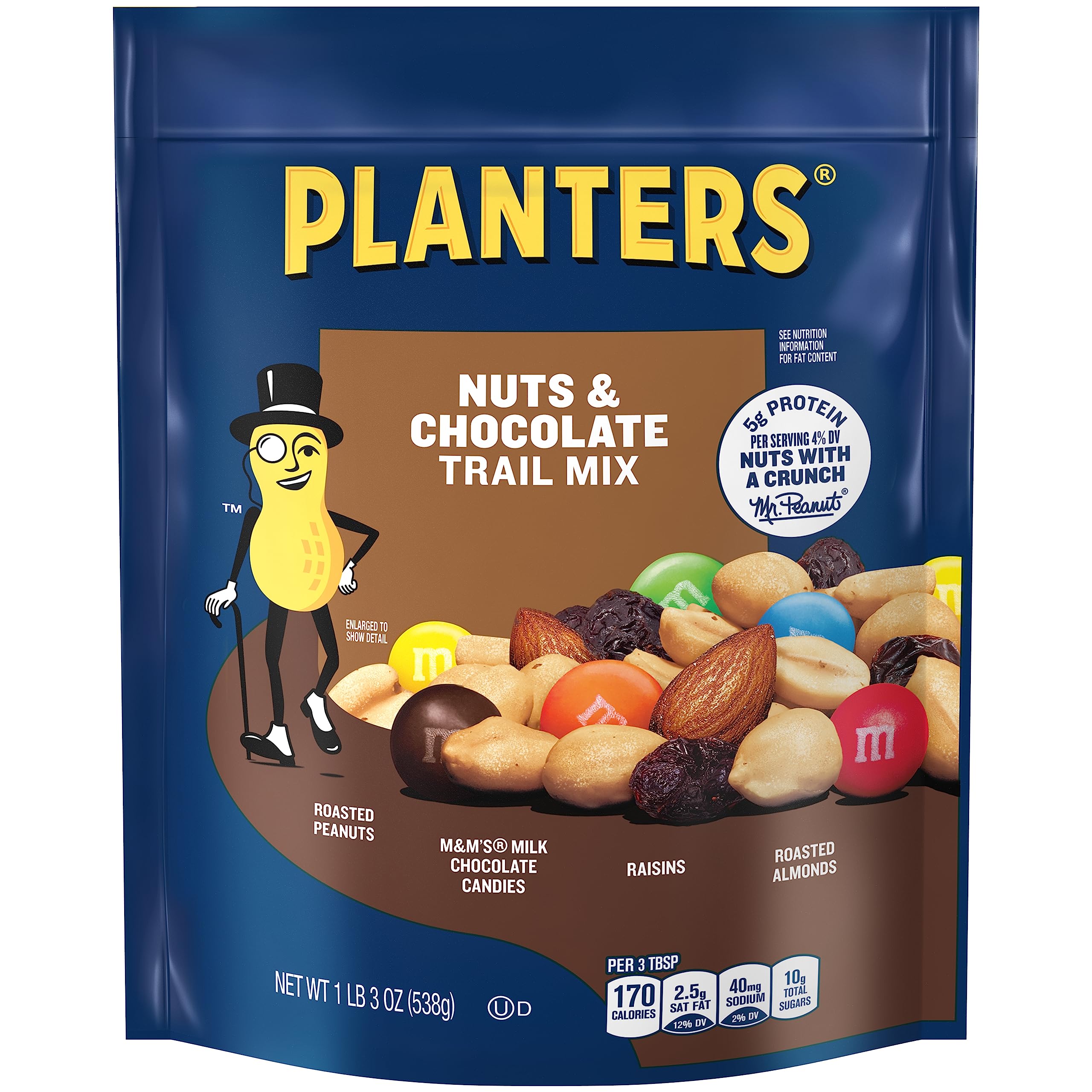 Planters Nuts & Chocolate, Trail Mix, 19 Oz