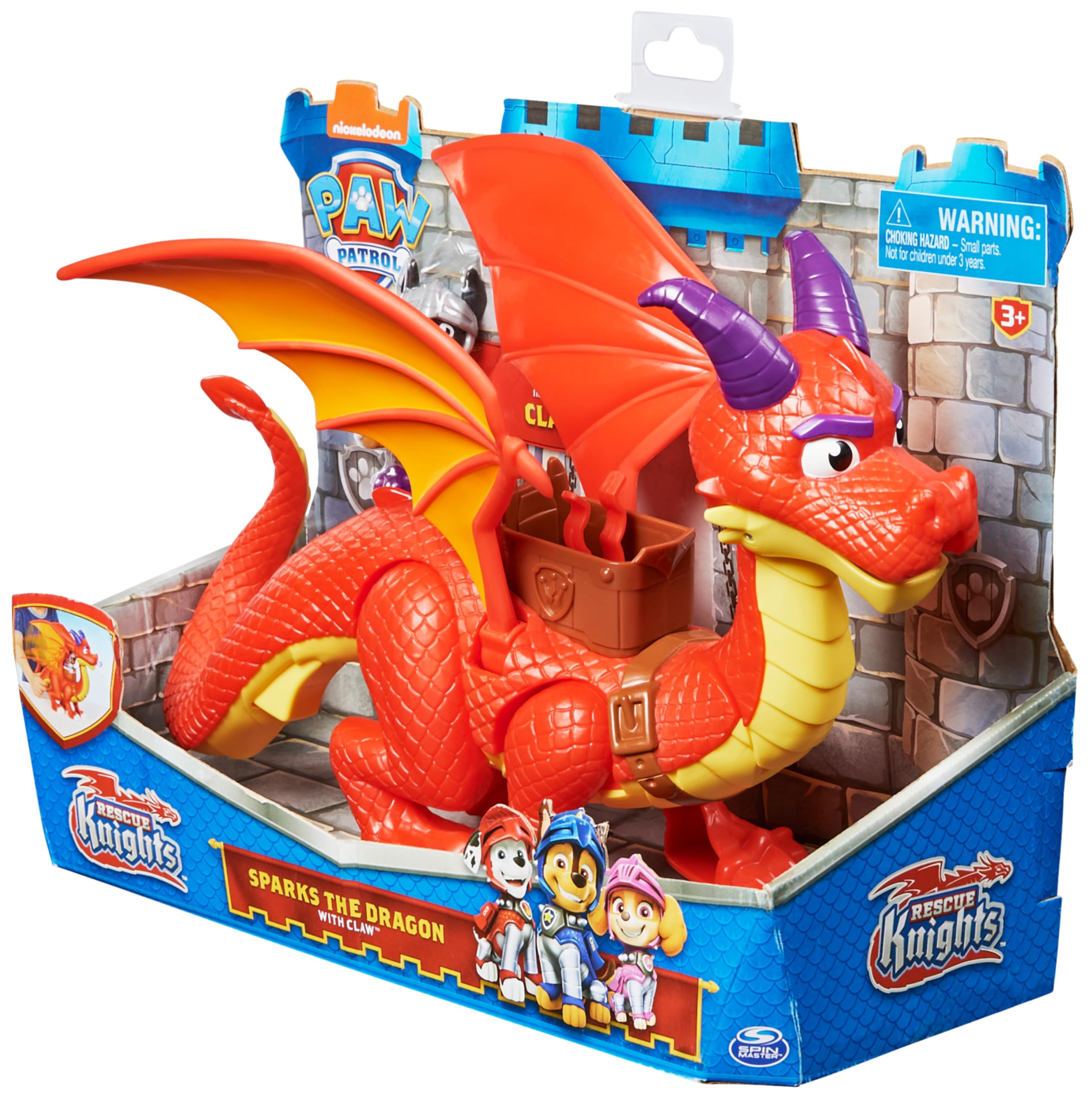 Paw Patrol, Drago Sparks e personaggio di Claw, Personaggi Rescue Knights, Giochi bambini dai 3 anni in su