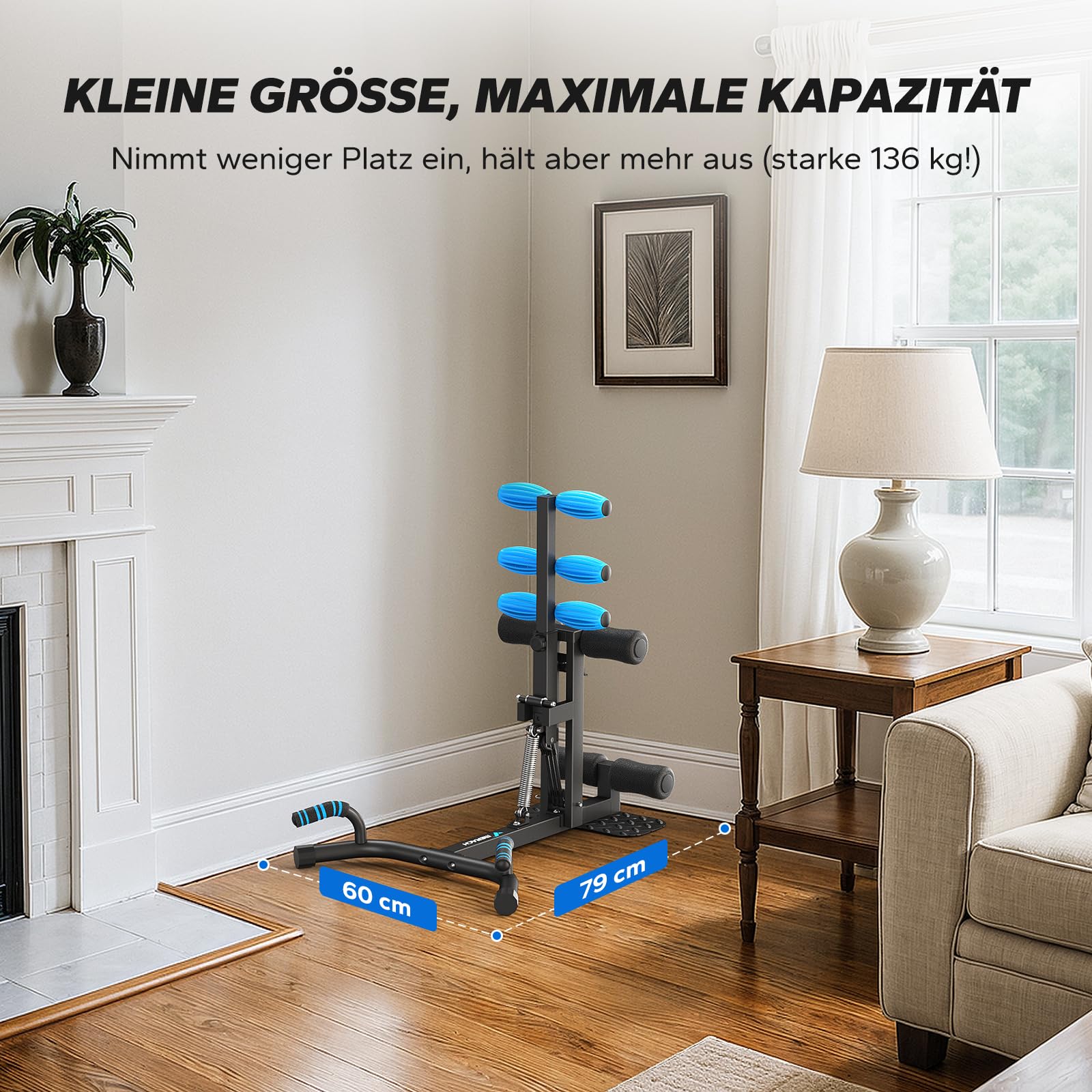MERACH Kniebeugen Maschine, Deep Squat Machine mit 3 Stufen Widerstand & MAX 136 KG, Sicher & Einfach zu Bedienen, Kniebeugen Trainer für Fitness, Straffung, Rehabilitation, Krafttraining