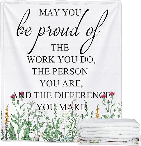 Boyiee Housekeeping Week - Manta de franela inspiradora de jubilación para mujer, profesora, manta de oficina para agradecimiento a los empleados,