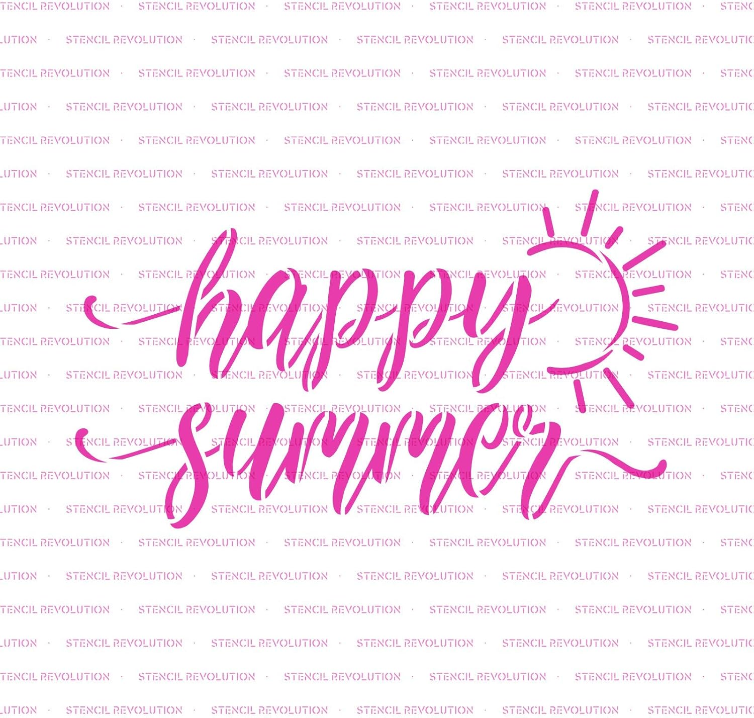 Happy Summer Sun Stencil - Easy-to-Use for Personalized Vacation Crafts