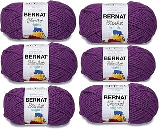 Bernat Blanket Brights Yarn, 5.3oz, 6-Pack (Pow Purple)