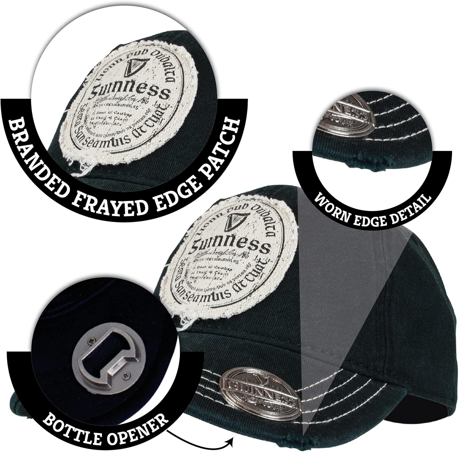 Guinness Men's Bottle Opener Baseball Hat