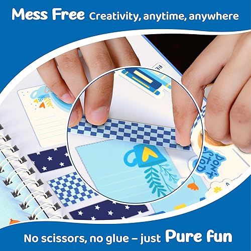 Miniatura 7 de jackinthebox Kit de diario calmante para niñas de 8 a 12 años, 242 piezas, juego de diario de recortes para adolescentes y adolescentes, 10