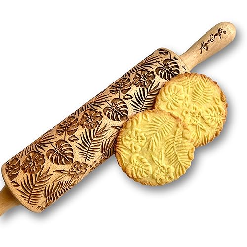 Miniatura 6 de CANNABIS ROLLING PIN PATRÓN CON HOJAS DE CANNABIS para COOKIES EMBOSSED