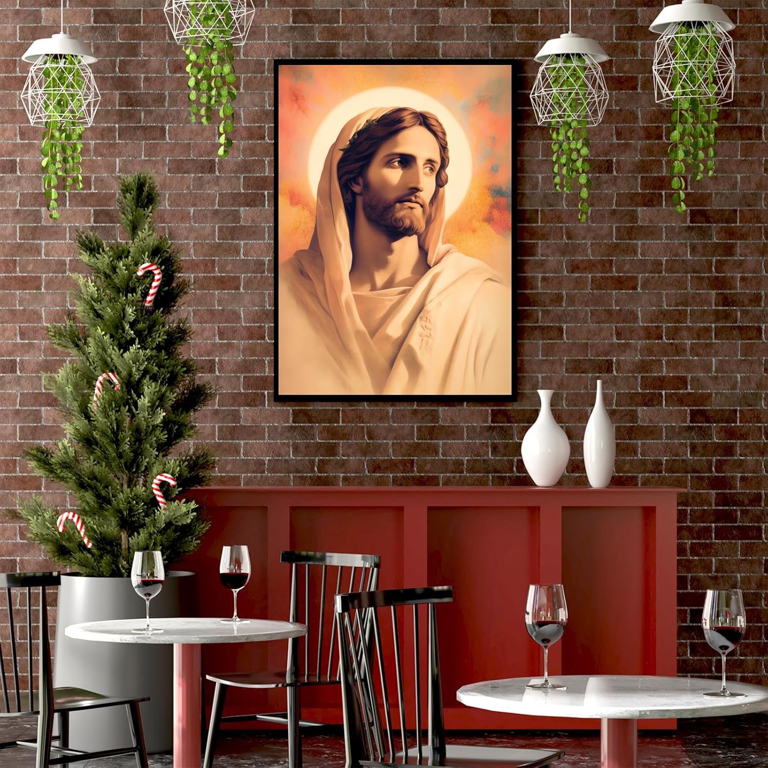 NSUAJOF Jesus Diamond Painting Kits Vintage Jesus Full Round Drill Adults Beginners DIY 5D Art Painting for Interior Decoration Home Wall Decor Gifts 12x18 Inch