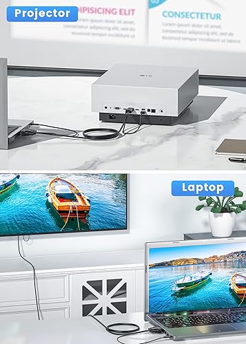 Vista 6 de FOINNEX Cable adaptador VGA a HDMI, 33FT/10M, 1080P para PC antigua a nuevo monitor/TV